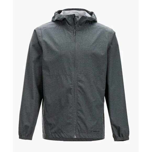 ExOfficio Jacket Size L 12-14 Full Zip Hood Front Pockets Lightweight Gray - Picture 1 of 7